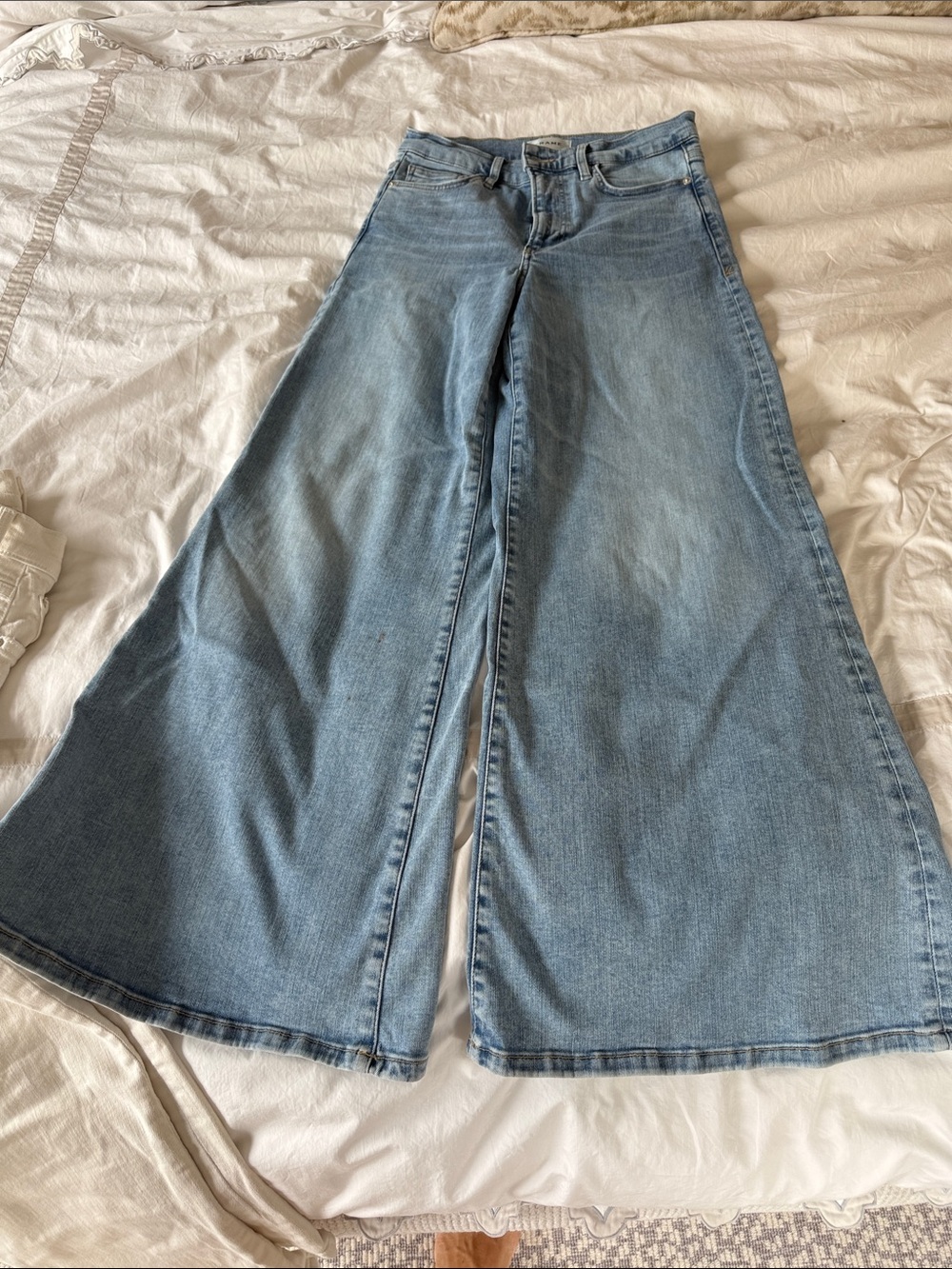 Frame Denim Light Blue Wide Leg Jeans